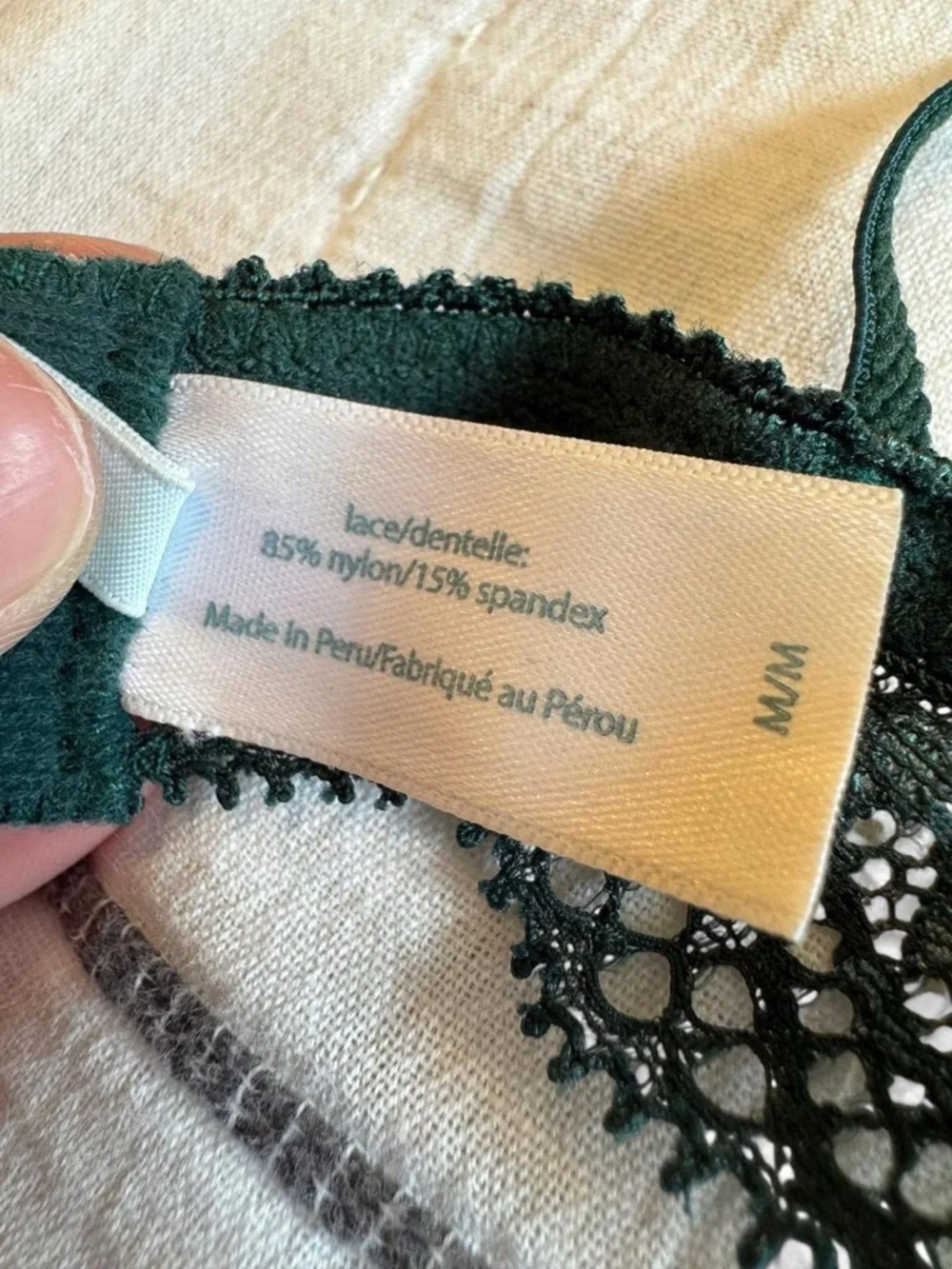 Eberjey Emerald Green Lace Bralette Triangle Bra M